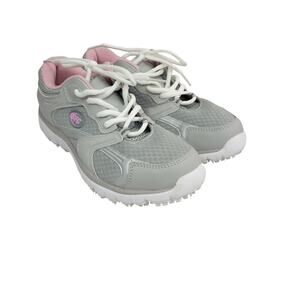 Shoes For Crews Size 9 Vitality Gray Pink Work Shoes Lace up